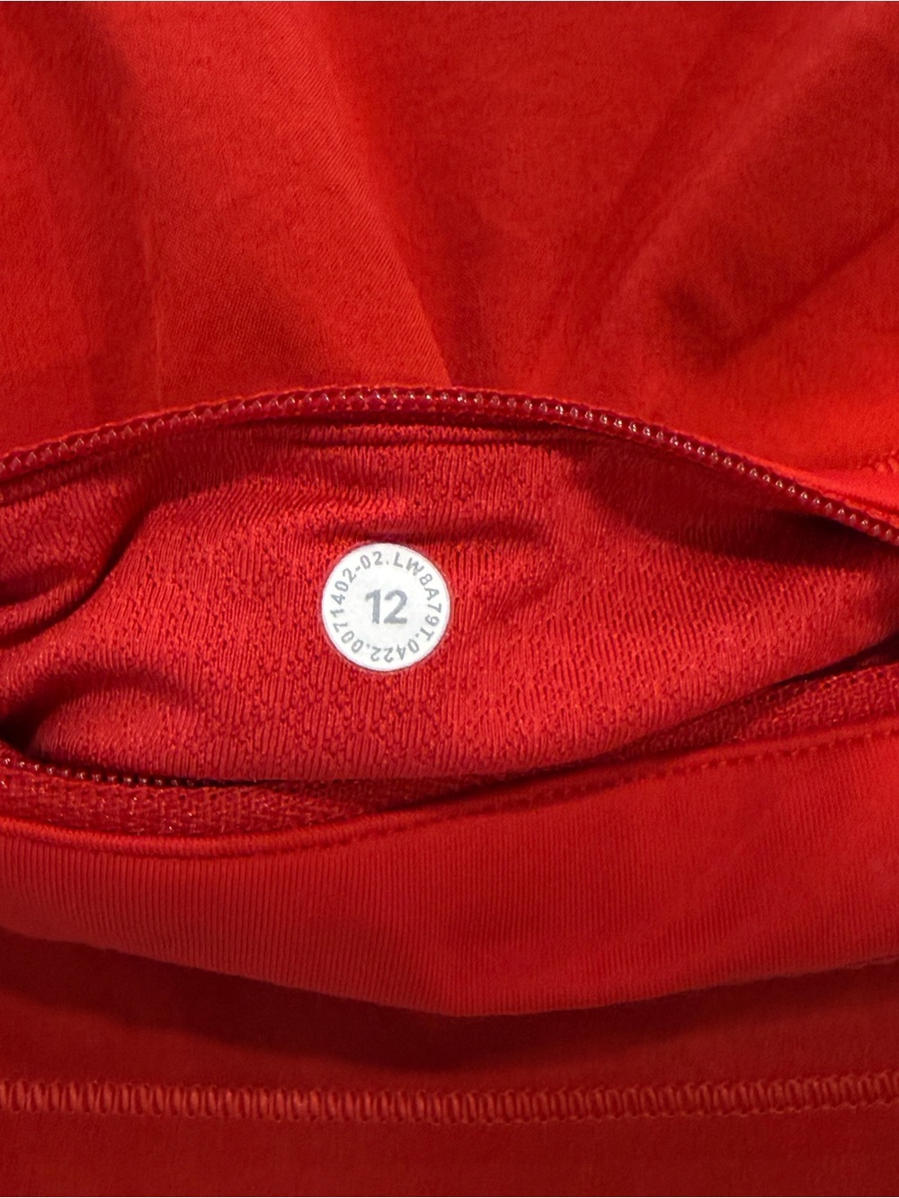 Lululemon Pace Rival Skirt 4-way Stretch 15" Red Size 12 Womens - Picture 7 of 9
